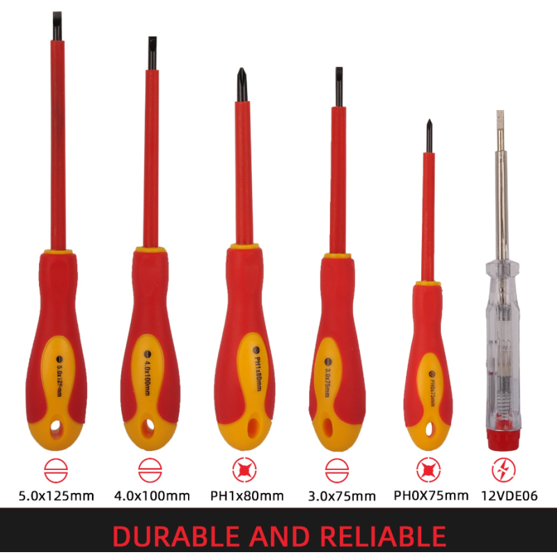Отвертки с изолация комплект 6бр 12VDE06