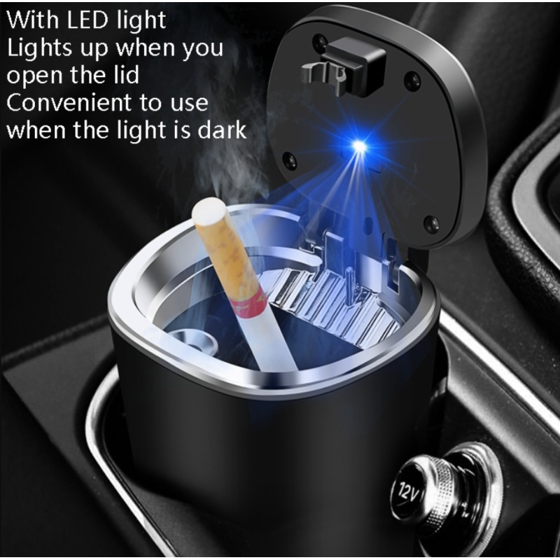 Пепелник с подсветка за автомобил Push 9928