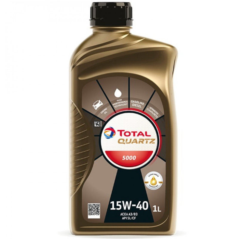 Моторно масло TOTAL 15W40 QUARTZ 5000 1л