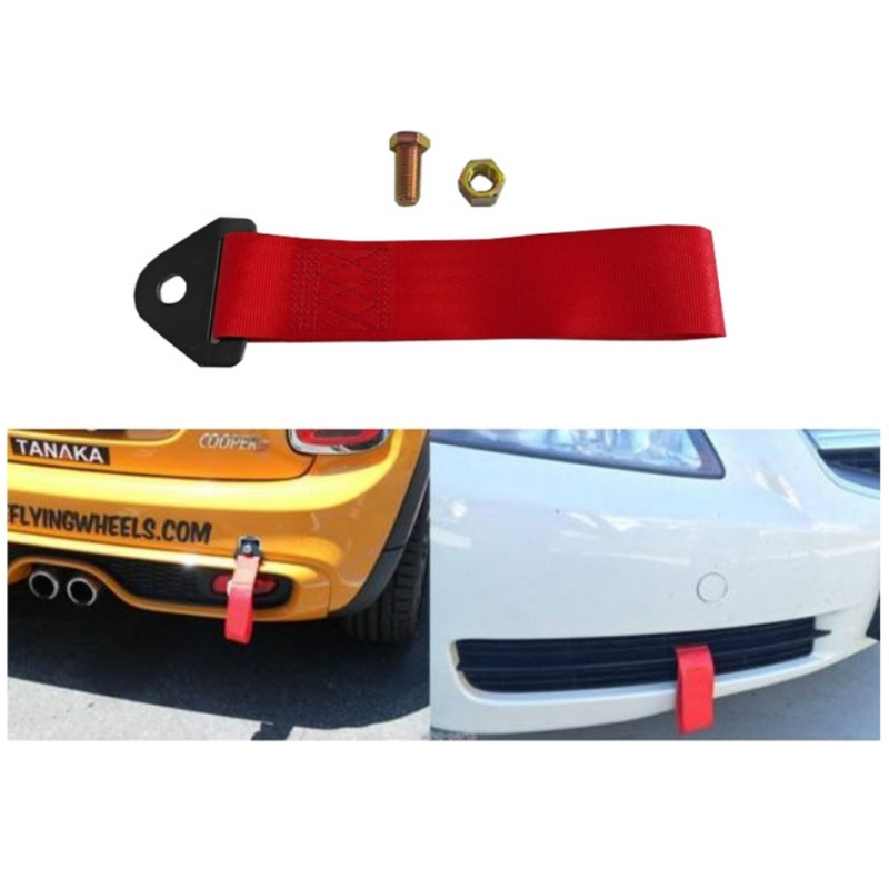 Колан за теглене с теглич,червен 11074