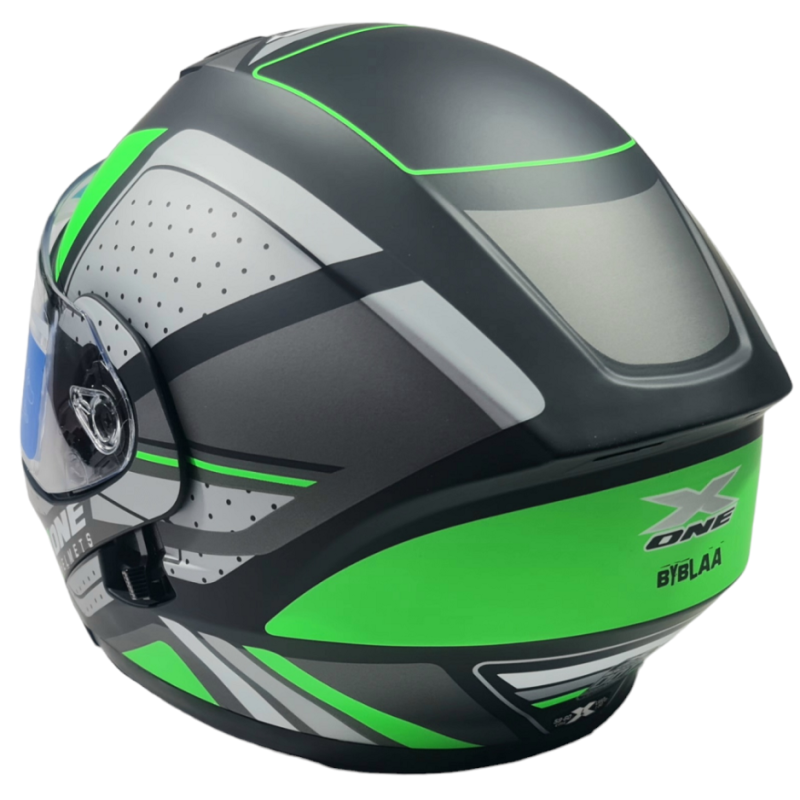Мото каска X-ONE Helmets №243 зелено L