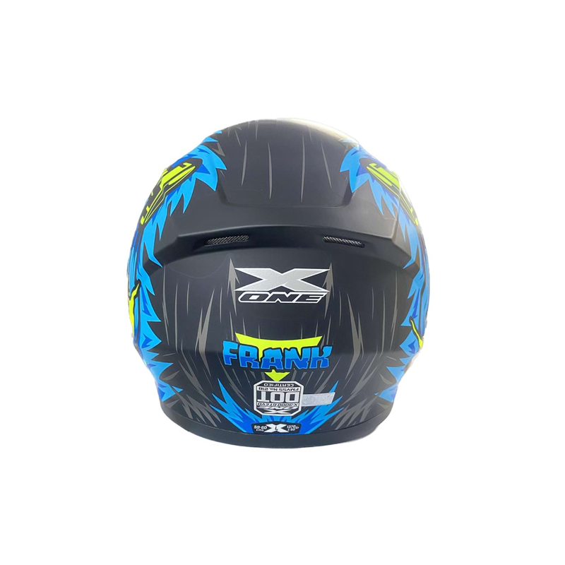 Мото каска X-ONE Helmets №289 синя с черно M