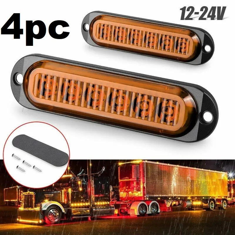 Габарити 4бр комплект, жълти, LED 12-24V 894058-2