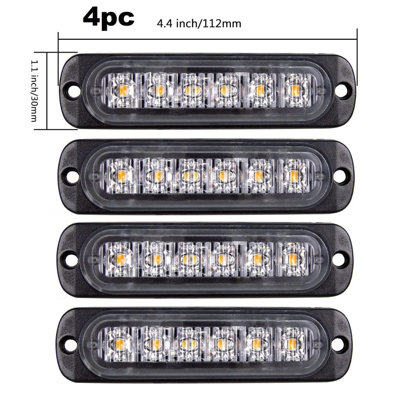 Габарити 4бр комплект, бели, LED 12-24V 894058-1