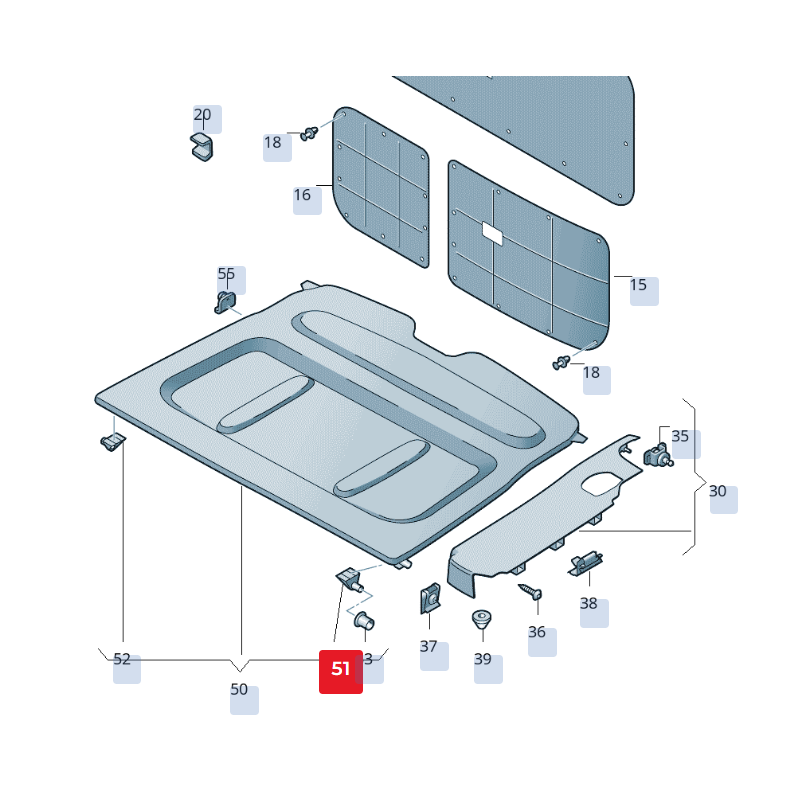 Държач за багажник VW Caddy 2004-2020г Ляв