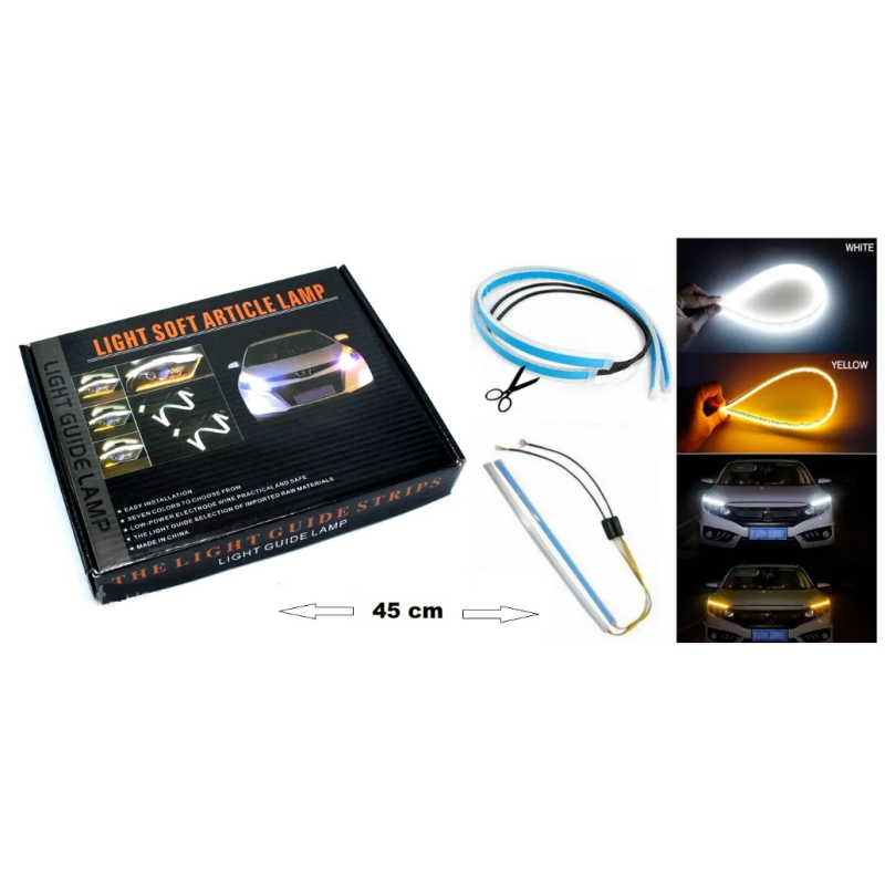 Комплект LED дневни светлини с функция бягащ мигач 45 см, 6700 К, 2 броя