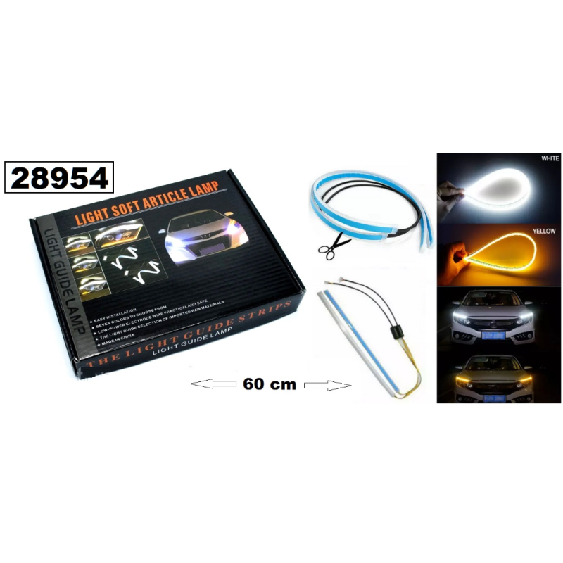 Комплект LED дневни светлини с функция бягащ мигач 60 см, 6700 К, 2 броя