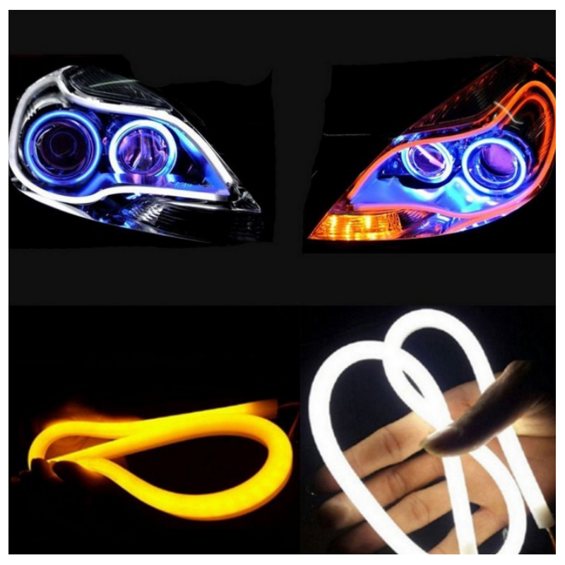 LED лента за фарове, синя 30см