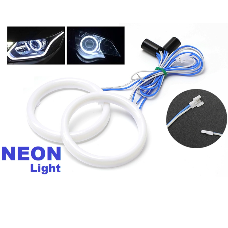 Универсални ангелски очи за фарове, бяла светлина, 70 мм, 2 броя