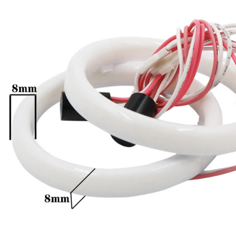 Универсални ангелски очи за фарове, бяла светлина, 70 мм, 2 броя
