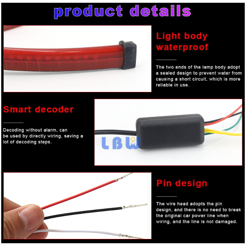 Универсален диоден трети стоп 100см
