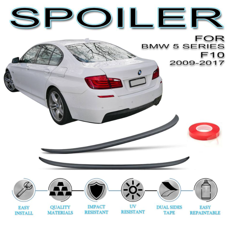 Лип спойлер за багажник Sunplex за BMW 5 F10 2010-2016  черен цвят