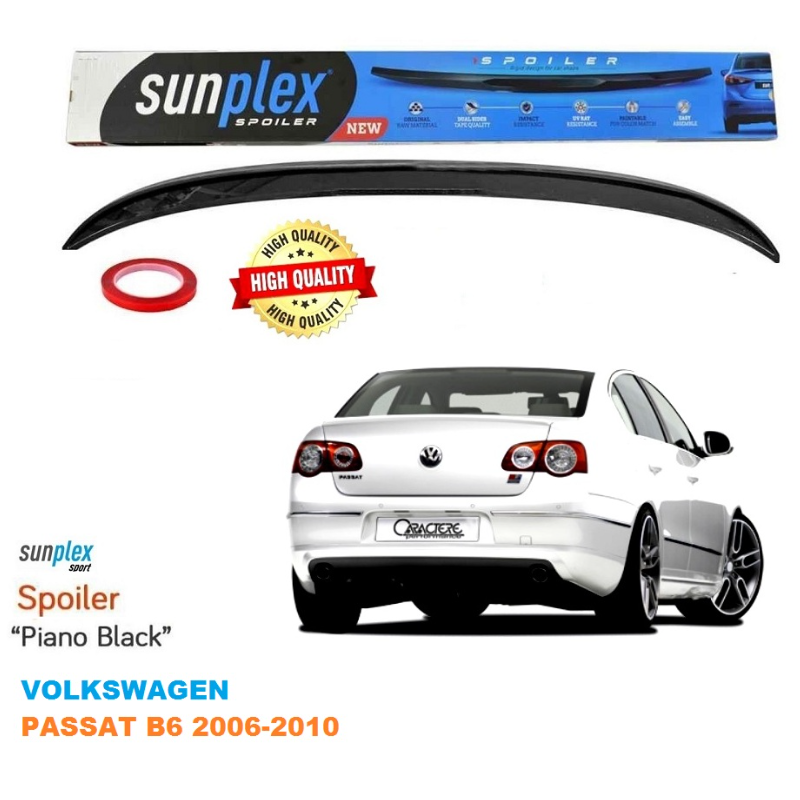 Лип спойлер за багажник Sunplex за VW Passat B6 (06-10) черен цвят