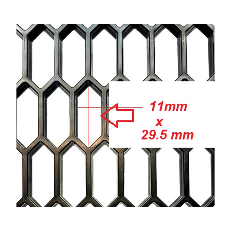 Пластмасова тунинг мрежа за броня едра шарка, 1,20 м