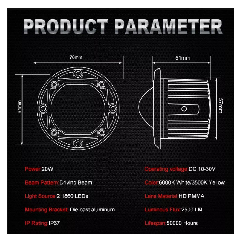 Халоген LED Лупа за вгаждане 12-24V