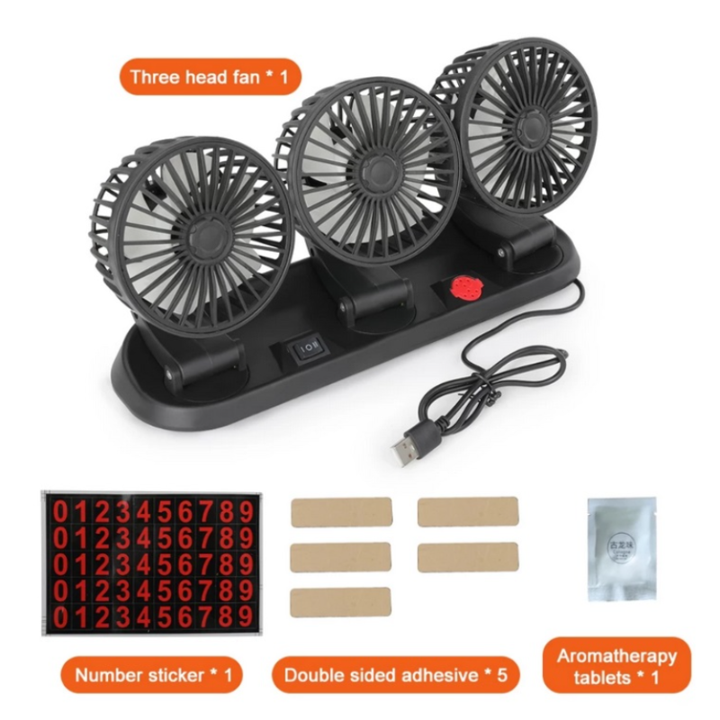 Вентилатор за автомобил с USB Троен, С Въртящо Рамо