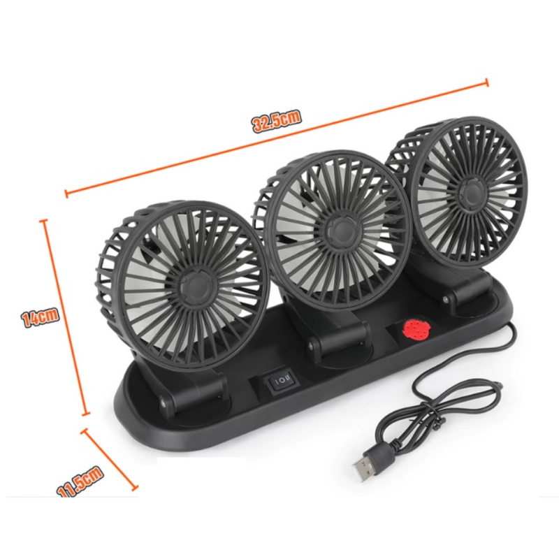 Вентилатор за автомобил с USB Троен, С Въртящо Рамо
