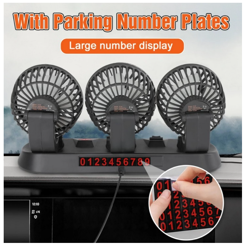 Вентилатор за автомобил с USB Троен, С Въртящо Рамо