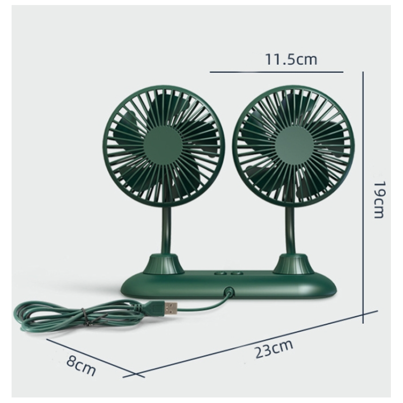 Вентилатор за автомобил с USB Двоен, С Гъвкаво Рамо