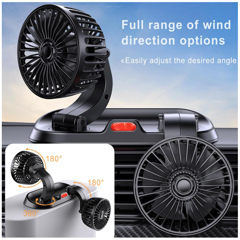 Вентилатор за автомобил, двоен F410 12V