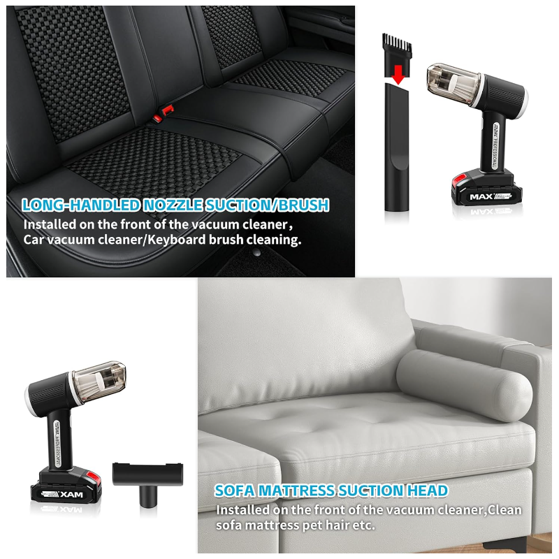 Прахосмукачка за автомобил, Безжична, с Батерия MD-A3
