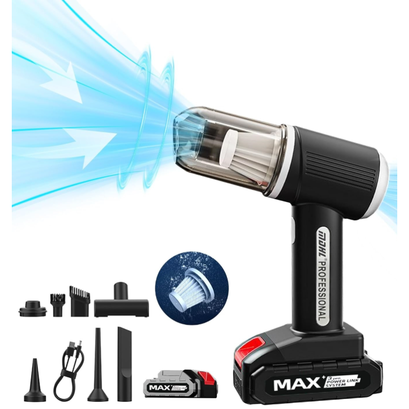 Прахосмукачка за автомобил, Безжична, с Батерия MD-A3