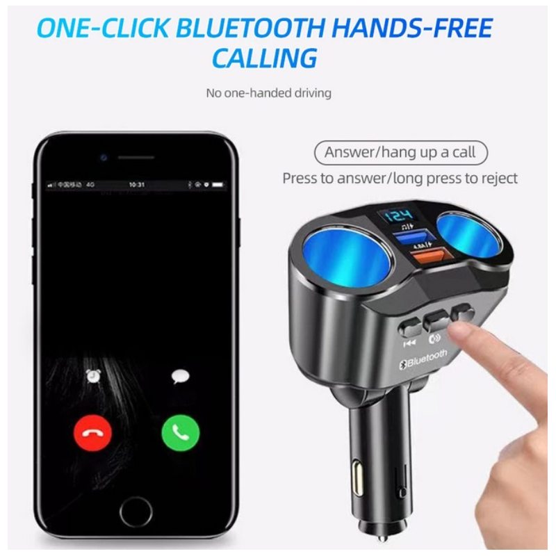 Трансмитер и Разклонител с 2 USB и Bluetooth