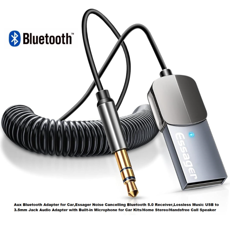 Адаптер Аудио Aux с USB Bluetooth Essager
