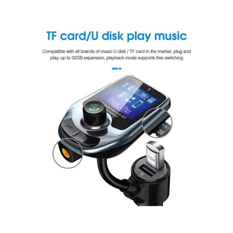 Трансмитер за автомобил с дисплей и USB, Bluetooth