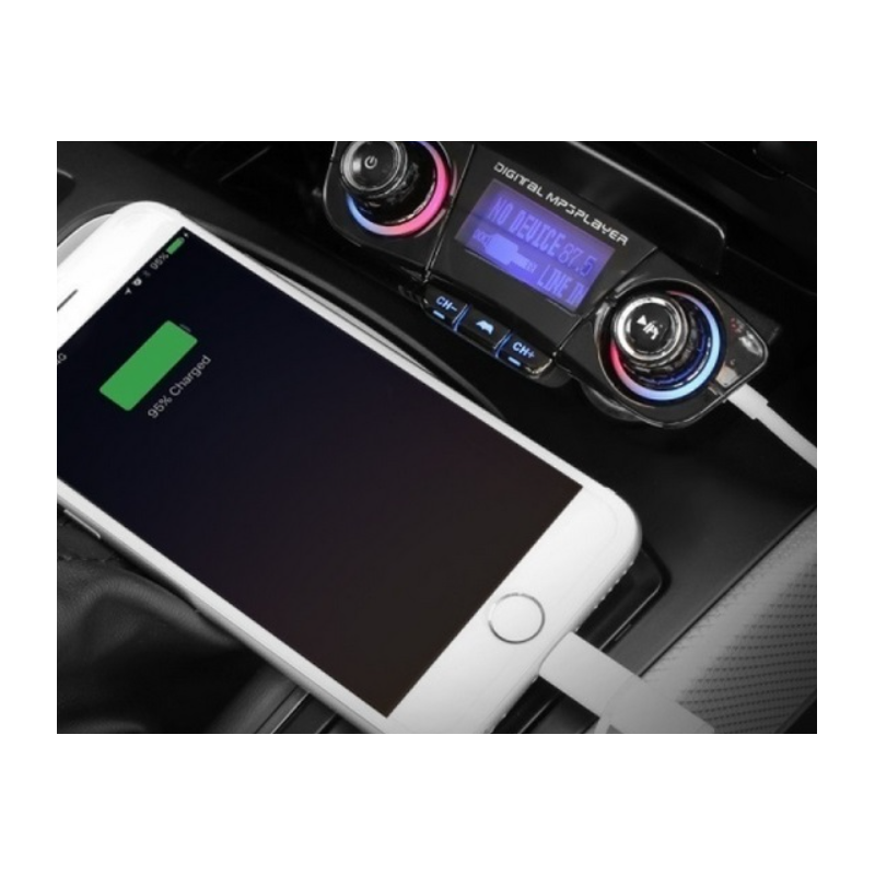 Трансмитер с дисплей, Bluetooth, USB, MP3 и FM за автомобил