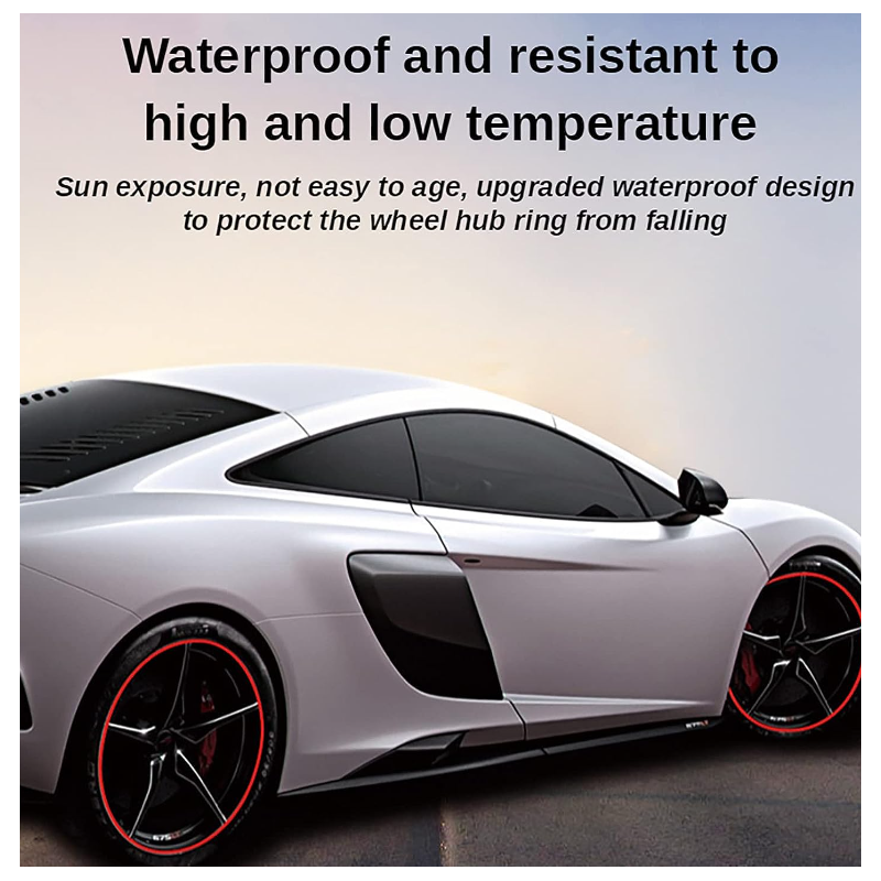 Защитен пръстен-протектор за джанти, червени 4бр.