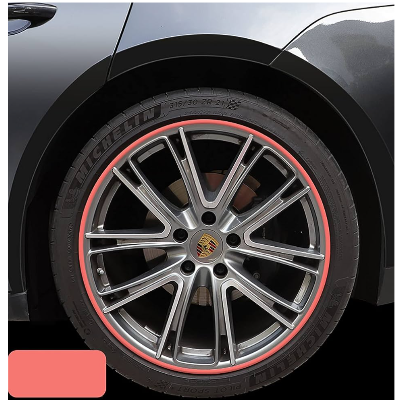 Защитен пръстен-протектор за джанти, червени 4бр.