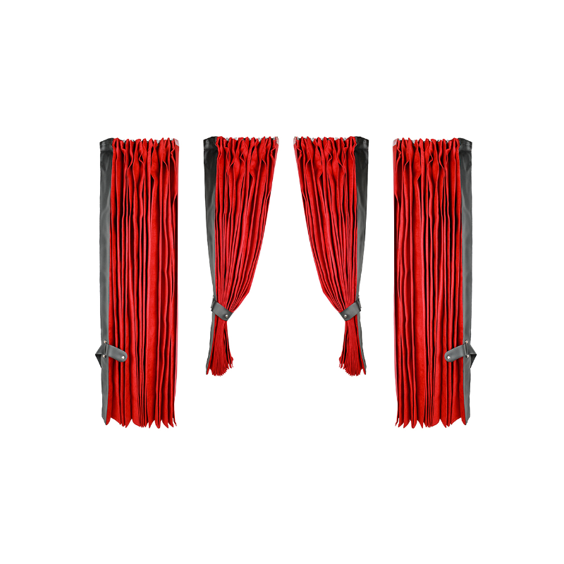 Комплект Завеси за камион, ТИР червен цвят, 4 части