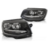 Кристални фарове VW TRANSPORTER T6 (2015-2019) - черни с DRL