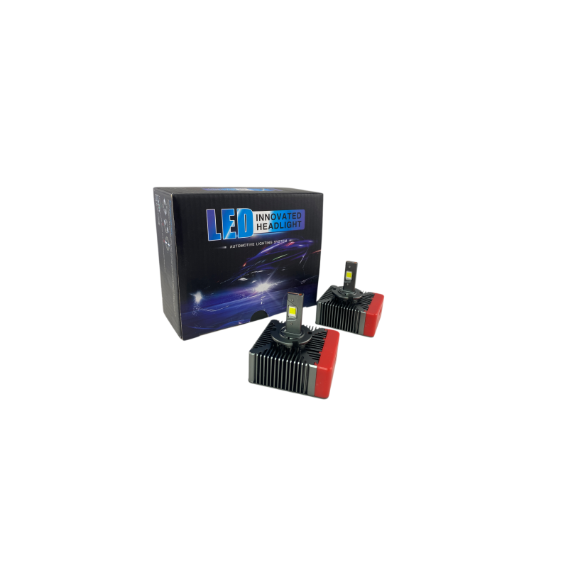 Лед крушки - Led система D5S за подмяна на фабричен ксенон - 20000 Лумена 40W - Canbus 6000K - 300% повече све