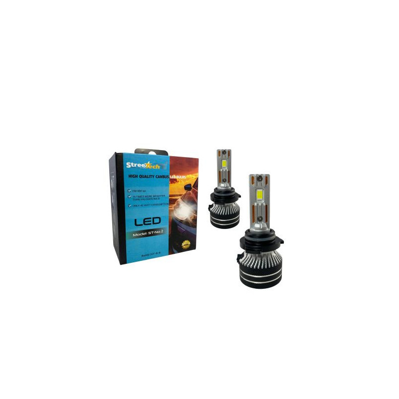 Лед крушки - Led система 9006 / HB4 Streetech модел STN2 за фарове - 150 000 Лукса, 45W - Canbus 6000K - 1500%