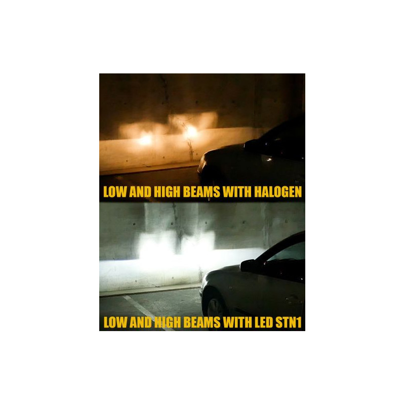 Лед крушки - Led система H11 / H8 / H9 Streetech модел STN1 за фарове - 170 000 Лукса, 65W - Canbus 6000K - 17