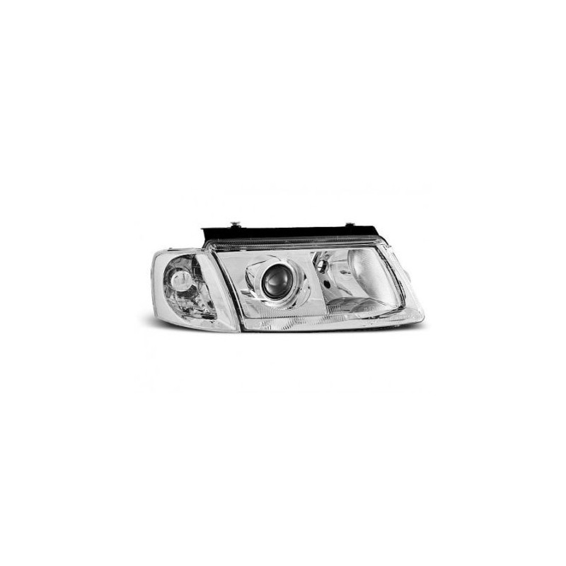 Кристални фарове за VW Passat B5 (1997-2000) - с лупи и мигачи, хром