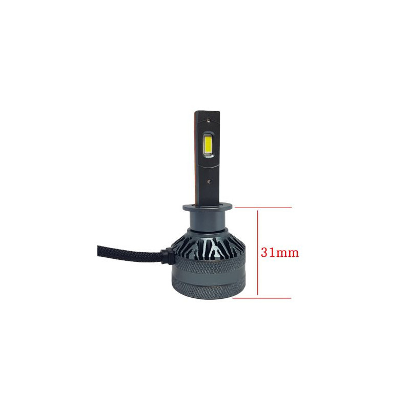 Лед крушки - Led система H1 модел A60 за фарове - 155 000 Лукса 55W - Canbus 6000K - 1500% повече светлина