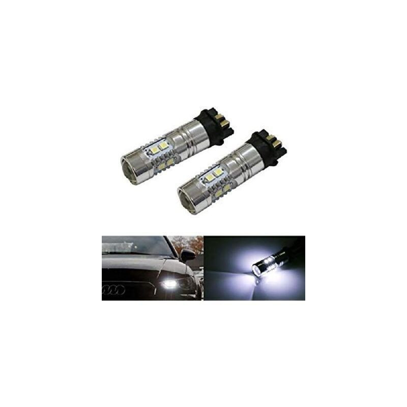 Диодна крушка PW24W - с 10 диода 2323 и лупа