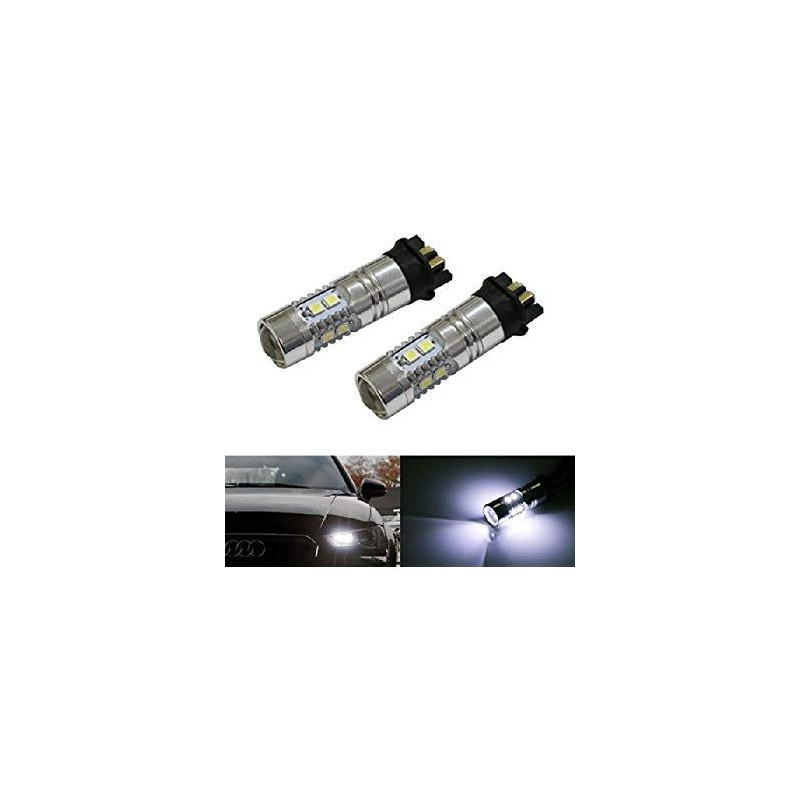 Диодна крушка PW24W - с 10 диода 2323 и лупа