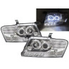 Кристални фарове за Mitsubishi Pajero (2001-2006) - хром