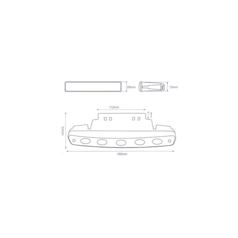 Универсални диодни светлини с 5 диода x 1W