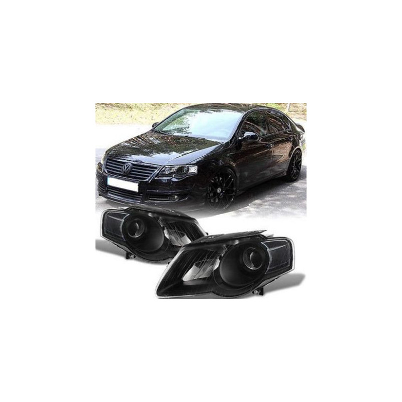 Кристални фарове за Passat Б6 (2005-2010) - черни