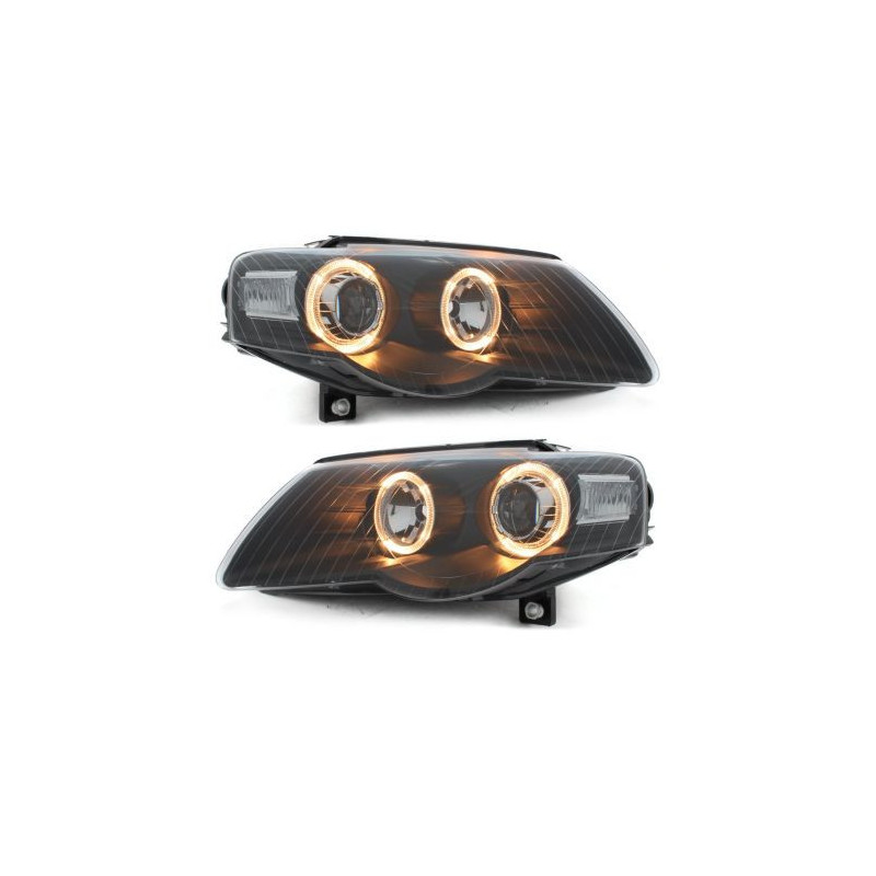 Кристални фарове за Passat Б6 3C (2005+) - черни