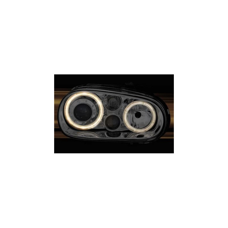 Кристални фарове Angel Eyes GOLF IV R32 - хром