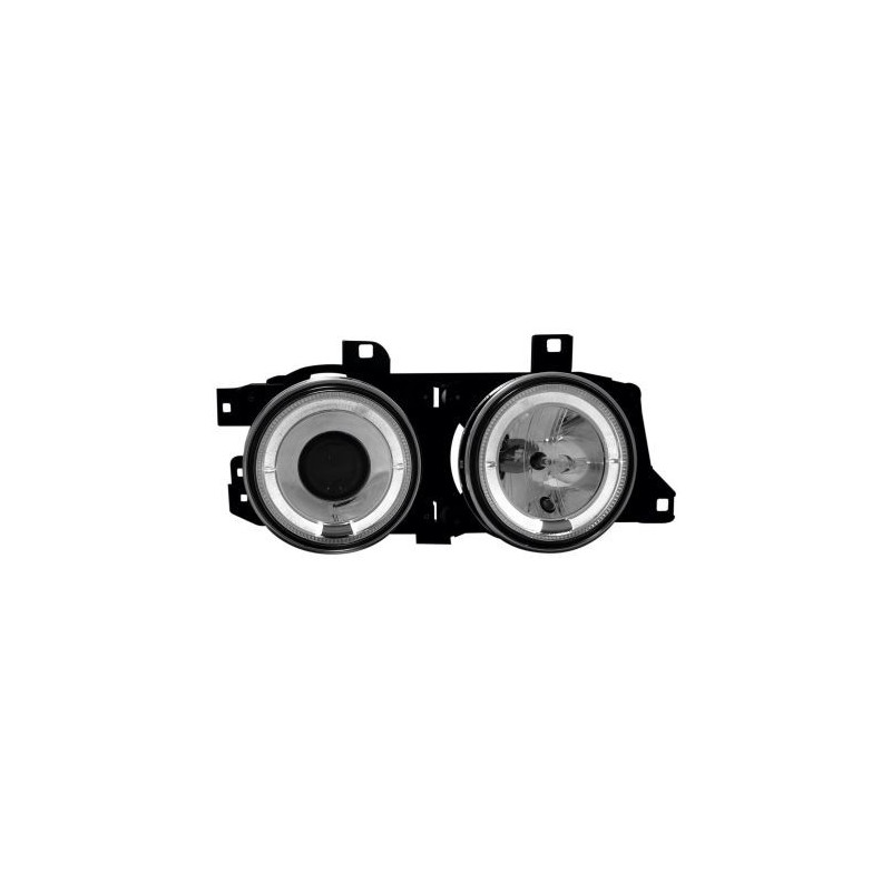 Кристални фарове Angel Eyes BMW E32 / E34 (89-95) - хром