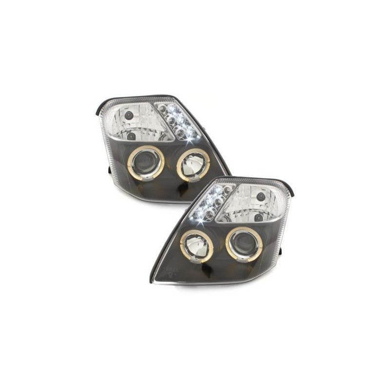 Кристални фарове за CITROEN C2 (2003-2008) - черни