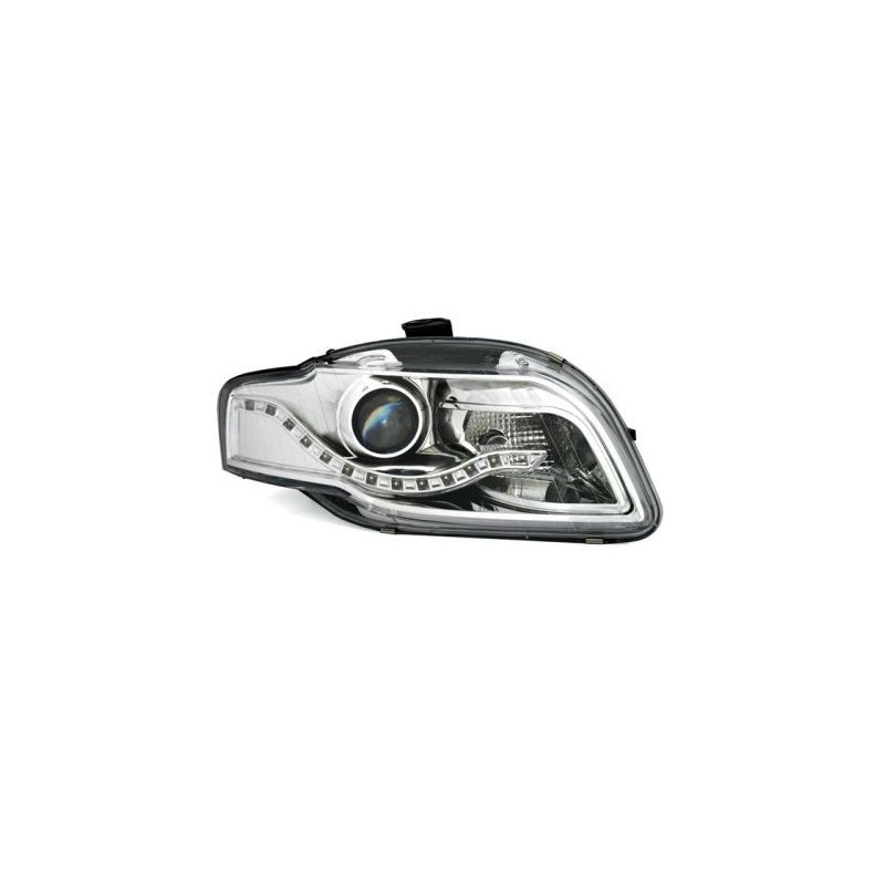 Кристални фарове за Audi A4 B7 (2004-2008) - хром