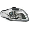 Кристални фарове за Audi A4 B7 (2004-2008) - хром